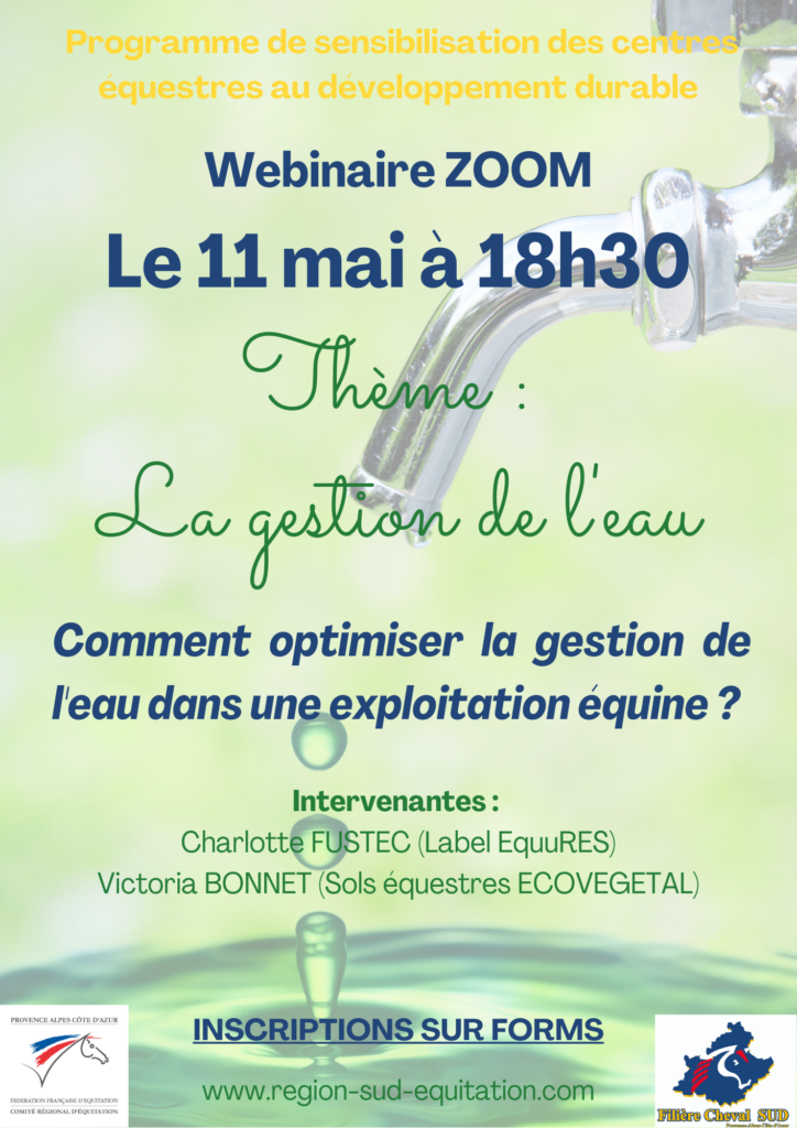 webconférence : gestion de l'eau dans les établissements équestres